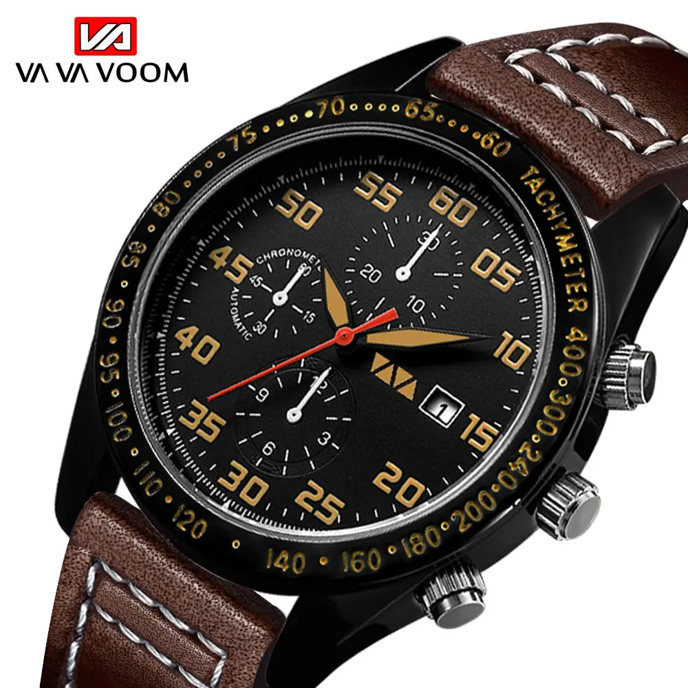 Business Mens Watches VAVA VOOM Top Brand Luxury Leather Strap Watch Men 3Bar Waterproof Quartz Wristwatches relogio masculino
Business Mens Watches VAVA VOOM Top Brand Luxury Leather Strap Watch Men 3Bar Waterproof Quartz Wristwatches relogio masculino