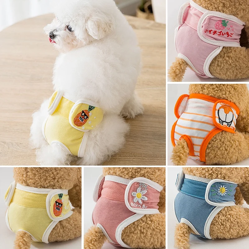 Dog Diaper Dog Pants Cartoon Diapers for Dogs Physiological Pants Washable Bitch Dogs Shorts Velcro Design Pet Diaper Pants
Dog Diaper Dog Pants Cartoon Diapers for Dogs Physiological Pants Washable Bitch Dogs Shorts Velcro Design Pet Diaper Pants