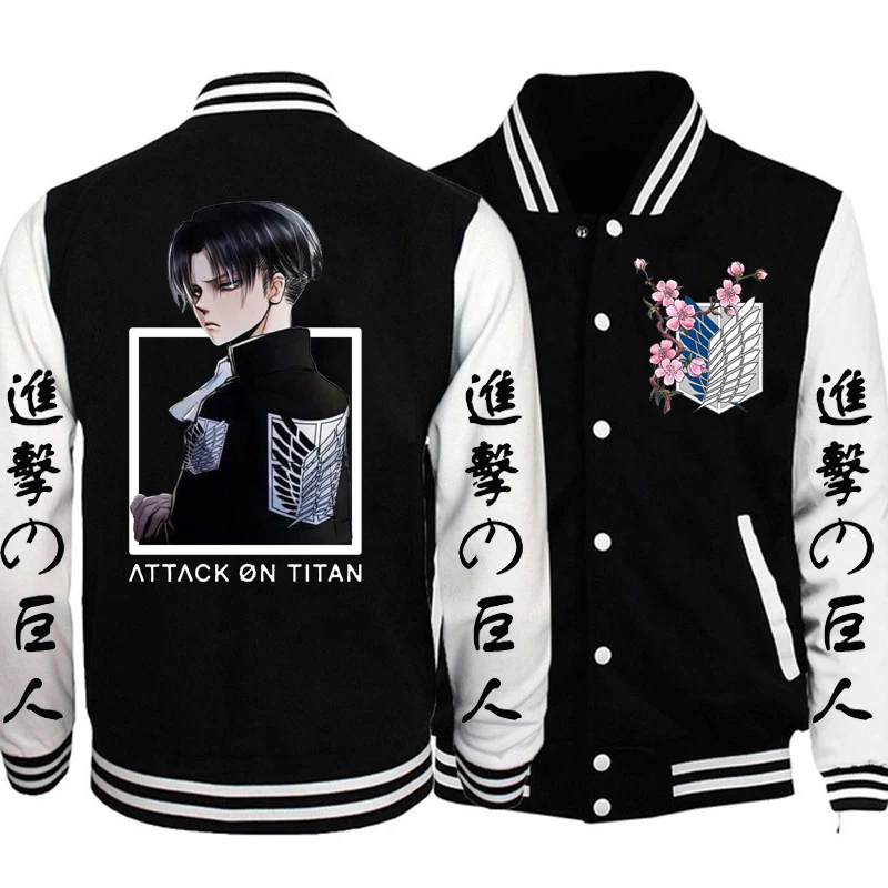 Attack on Titan Baseball Jacket for Men Women Fleece Uniform Coat Shingeki No Kyojin Ackerman Single Breasted Bomber Clothing
Attack on Titan Baseball Jacket for Men Women Fleece Uniform Coat Shingeki No Kyojin Ackerman Single Breasted Bomber Clothing
