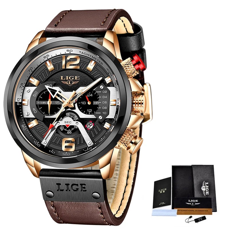 2020 LIGE Sport Watch for Men Top Brand Luxury Military Leather Men Watch Clock Fashion Chronograph Wristwatch Relogio Masculino
2020 LIGE Sport Watch for Men Top Brand Luxury Military Leather Men Watch Clock Fashion Chronograph Wristwatch Relogio Masculino
