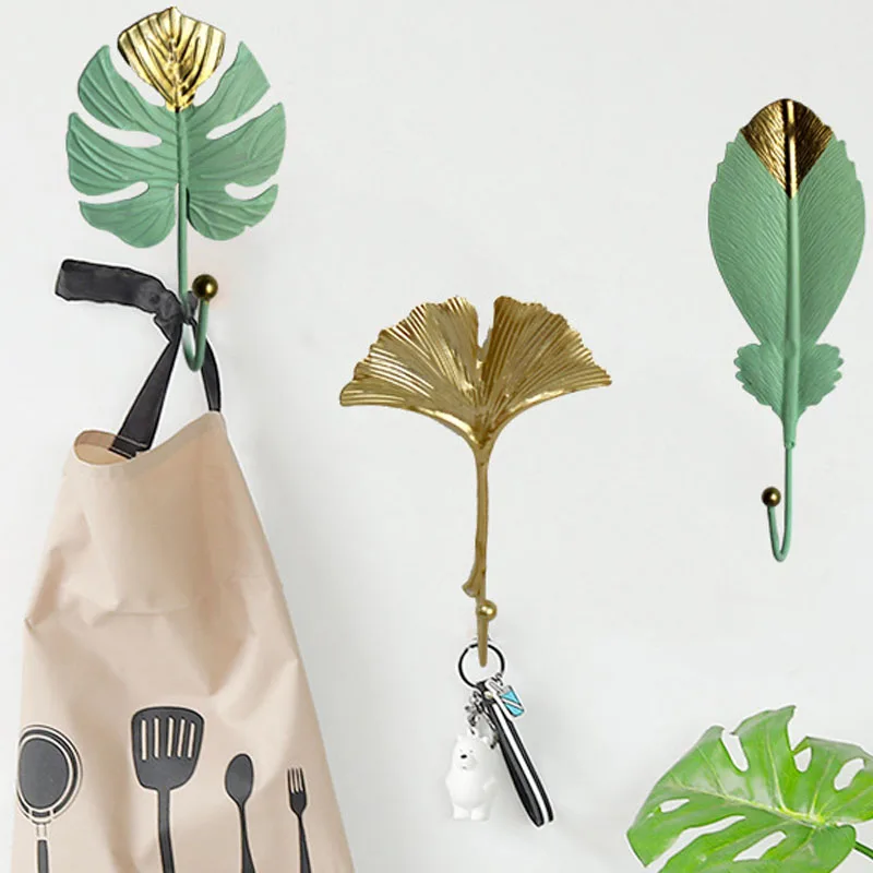 Nordic Green Golden Leaves Wall Hooks for Hanging Clothes No-punch Wall Hanger Small Coat Key Hook Decorative for Doors Windows
Nordic Green Golden Leaves Wall Hooks for Hanging Clothes No-punch Wall Hanger Small Coat Key Hook Decorative for Doors Windows
