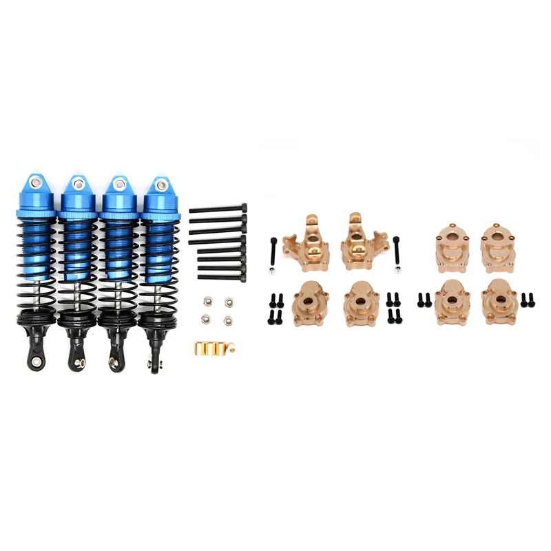 4PCS Metal Shock Absorber Damper With 8PCS Brass Front & Rear Portal Drive Housing Cover Steering Knuckles
4PCS Metal Shock Absorber Damper With 8PCS Brass Front & Rear Portal Drive Housing Cover Steering Knuckles
