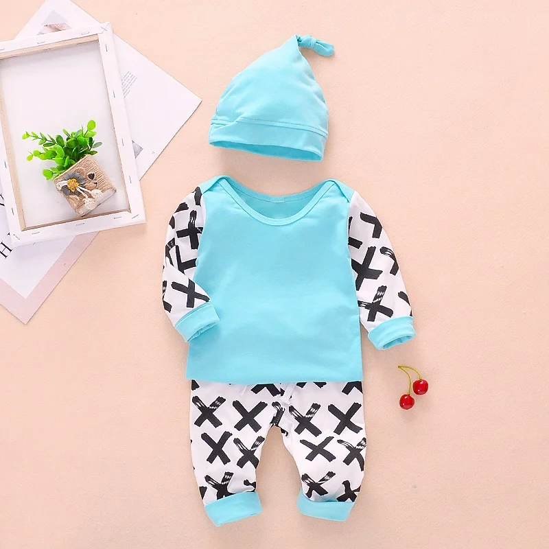 Newborn Baby Girl Clothes Set 3 Pieces Cotton Patchwork Print Long Sleeve Tops+trousers+solid Hat Baby Boy Clothes Winter 0-18M
Newborn Baby Girl Clothes Set 3 Pieces Cotton Patchwork Print Long Sleeve Tops+trousers+solid Hat Baby Boy Clothes Winter 0-18M