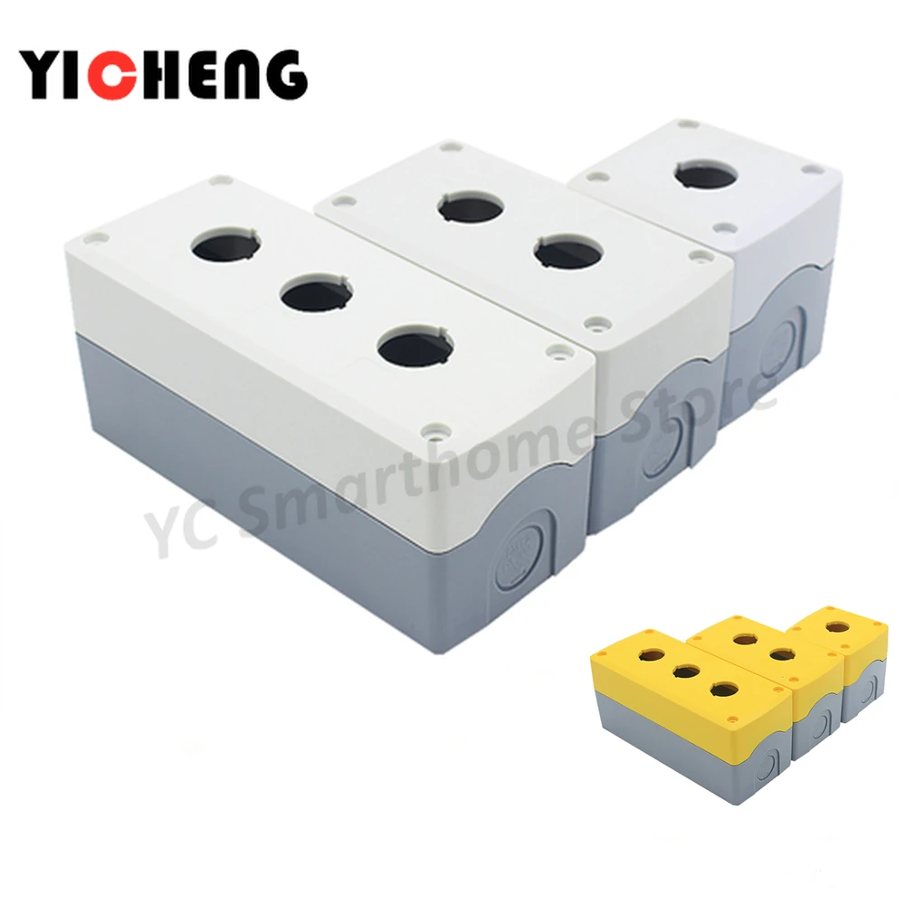 1Pcs Three holes Waterproof button box switch control box switch cassette /Mounting hole 22mm 
1Pcs Three holes Waterproof button box switch control box switch cassette /Mounting hole 22mm