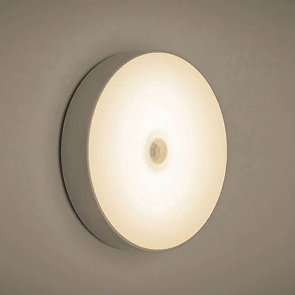 5Pcs Indoor LED Night Light PIR Motion Sensor Li Battery Lamp For Children Kids Living Bedroom Wardrobe Aisle Bathroom | Лампы и