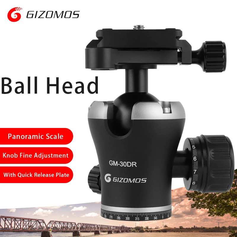 Профессиональная вращающаяся панорамная шаровая Головка GIZOMOS GM-30DR 360 ° с быстроразъемной пластиной для штатива, монопода, DSLR камеры, видеокамеры
Профессиональная вращающаяся панорамная шаровая Головка GIZOMOS GM-30DR 360 ° с быстроразъемной пластиной для штатива, монопода, DSLR камеры, видеокамеры