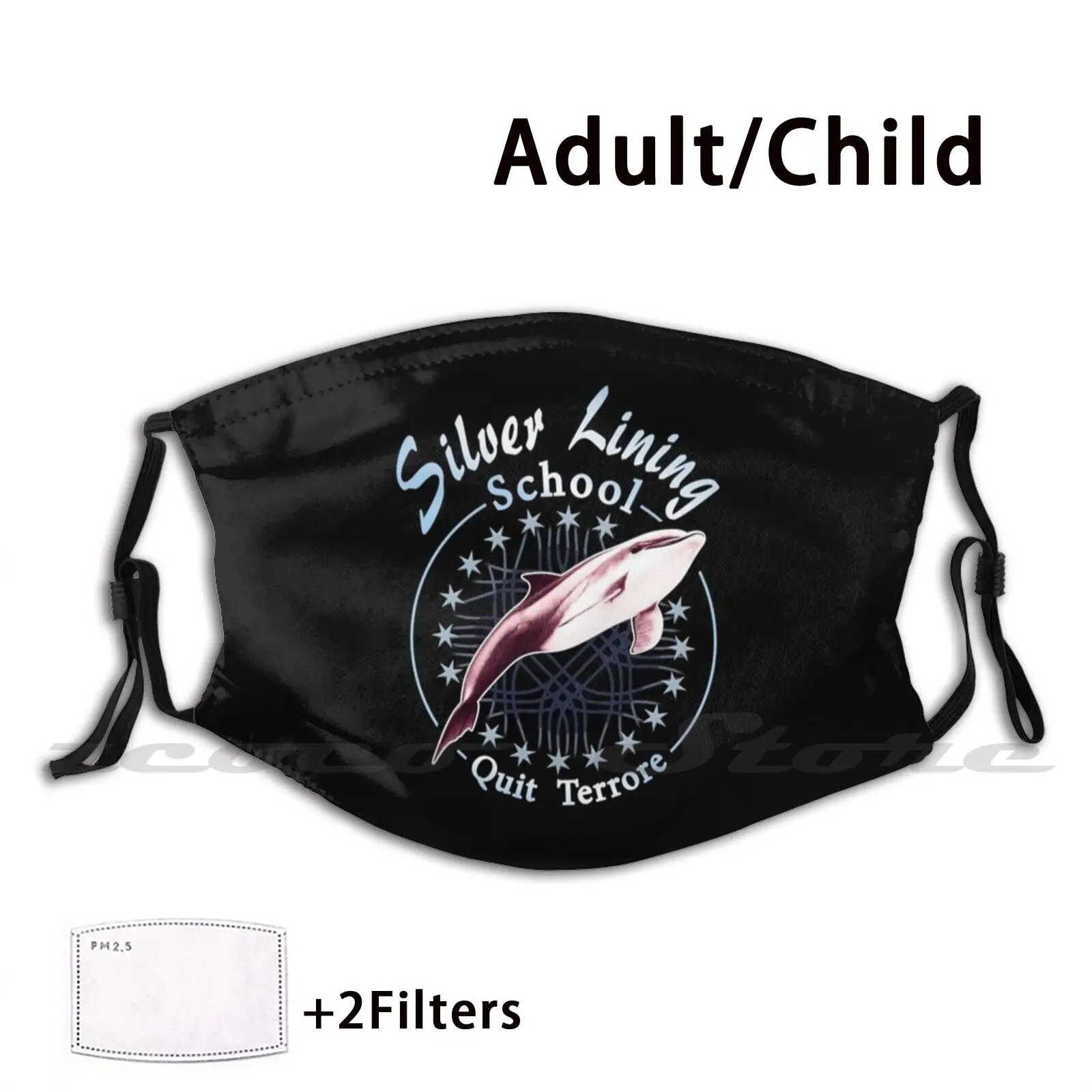 Silver School Custom Pattern Washable Filter Pm2.5 Adult Kids Mask Silver School
Silver School Custom Pattern Washable Filter Pm2.5 Adult Kids Mask Silver School