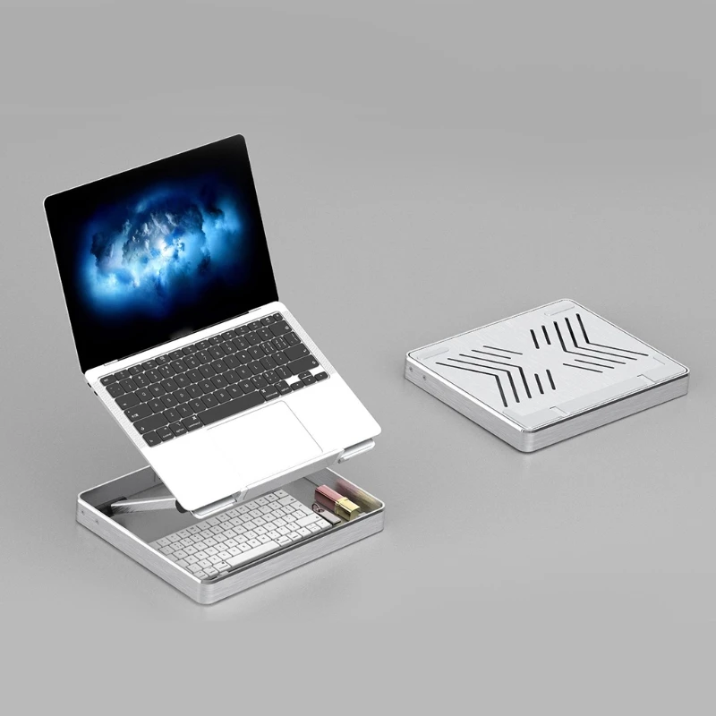 Laptop Stand Aluminium Notebook Holder Bracket Adjustable Rack Anti-slip Folding Stand Heat Release for 17.3' PC Tablet
Laptop Stand Aluminium Notebook Holder Bracket Adjustable Rack Anti-slip Folding Stand Heat Release for 17.3' PC Tablet