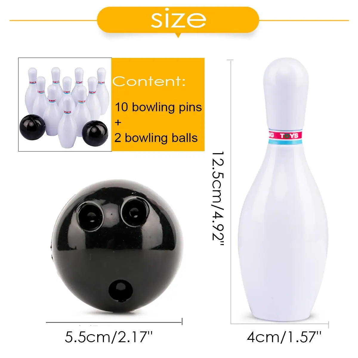 12PCS Kids Bowling Play Set 10 Bowling Pins + 2 Bowling Balls Interactive Toy Funny Non Toxic Sports Indoor Outdoor
12PCS Kids Bowling Play Set 10 Bowling Pins + 2 Bowling Balls Interactive Toy Funny Non Toxic Sports Indoor Outdoor