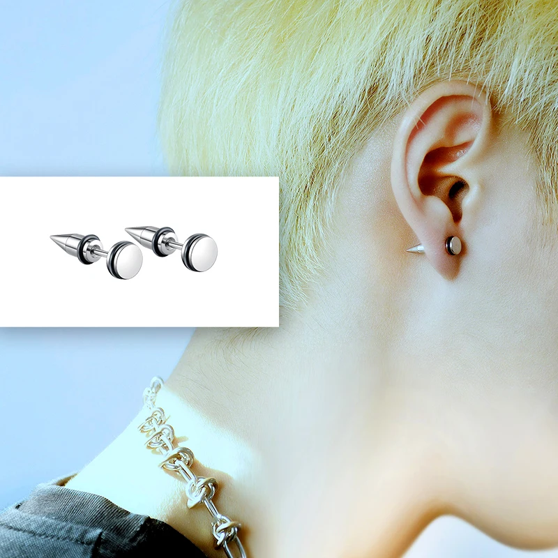Retro Hip Hop Women Men Round Ball Spike Cone Tip Titanium Steel Screw Back Pierced Stud Earrings Punk Gothic Ear Jewelry Gifts
Retro Hip Hop Women Men Round Ball Spike Cone Tip Titanium Steel Screw Back Pierced Stud Earrings Punk Gothic Ear Jewelry Gifts