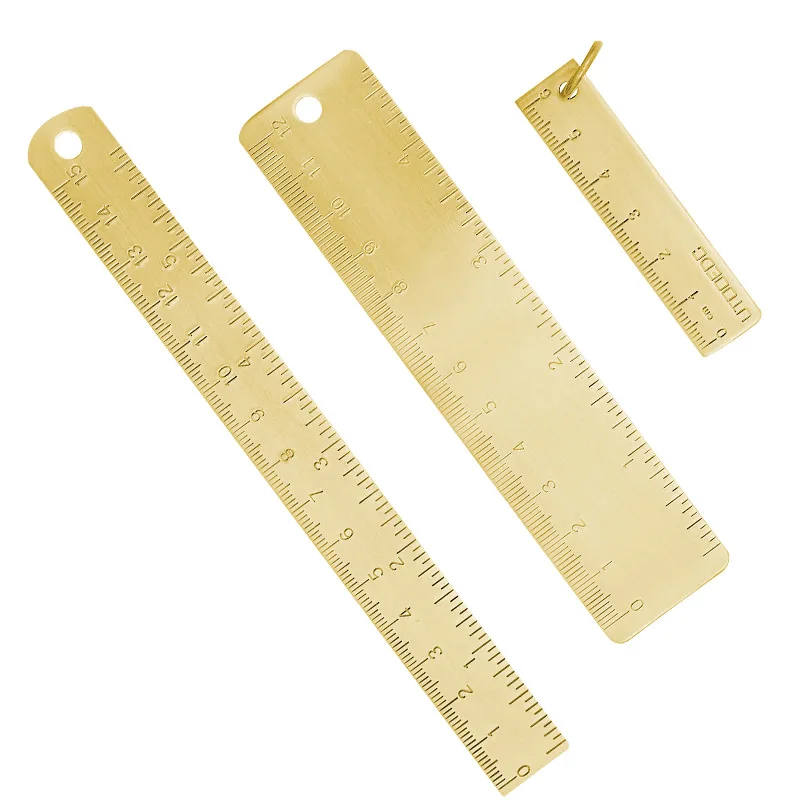 Retro Brass Staight Ruler Mini Copper Drawing Ruler Bookmark Double Scale Measureing Ruler Stationery Student Ruler
Retro Brass Staight Ruler Mini Copper Drawing Ruler Bookmark Double Scale Measureing Ruler Stationery Student Ruler