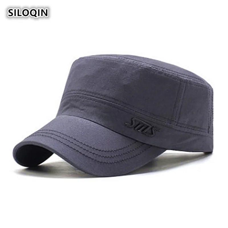 SILOQIN Men's Flat Cap Snapback Spring Autumn Adjustable Size Cotton Military Hats Leisure Tourism Gorras Outdoor Motion Sunhat
SILOQIN Men's Flat Cap Snapback Spring Autumn Adjustable Size Cotton Military Hats Leisure Tourism Gorras Outdoor Motion Sunhat