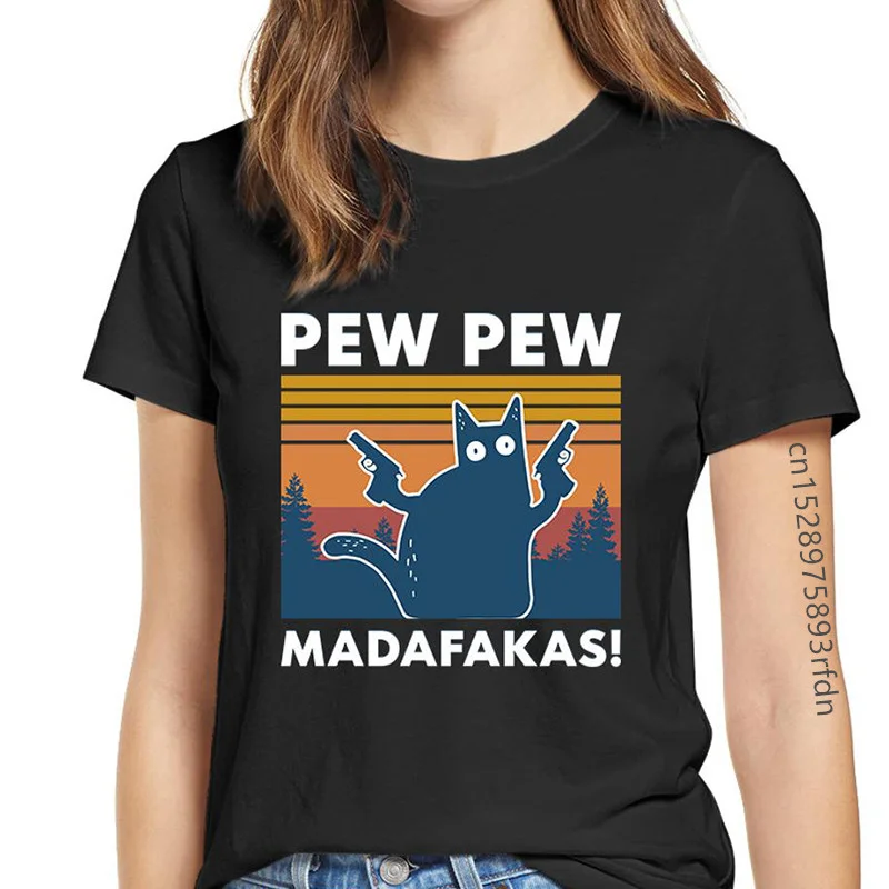 Women's Cat Pew Madafakas Funny T-Shirt Girl Cat Gangster With Gun Meme Retro Humor Tops Tee Female 90s Clothes,Drop Ship
Women's Cat Pew Madafakas Funny T-Shirt Girl Cat Gangster With Gun Meme Retro Humor Tops Tee Female 90s Clothes,Drop Ship