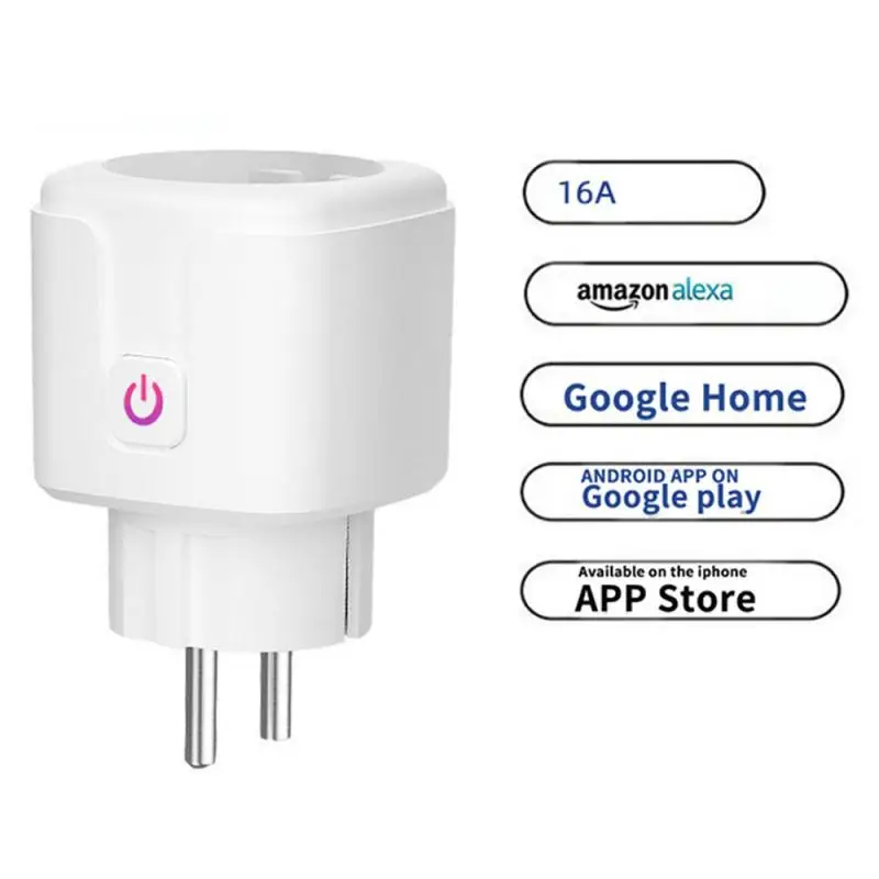 WiFi Smart Plug 16A EU Socket Tuya Smart Life APP Work with Alexa Google Home Assistant Voice Control Power Monitor Timing 2021
WiFi Smart Plug 16A EU Socket Tuya Smart Life APP Work with Alexa Google Home Assistant Voice Control Power Monitor Timing 2021