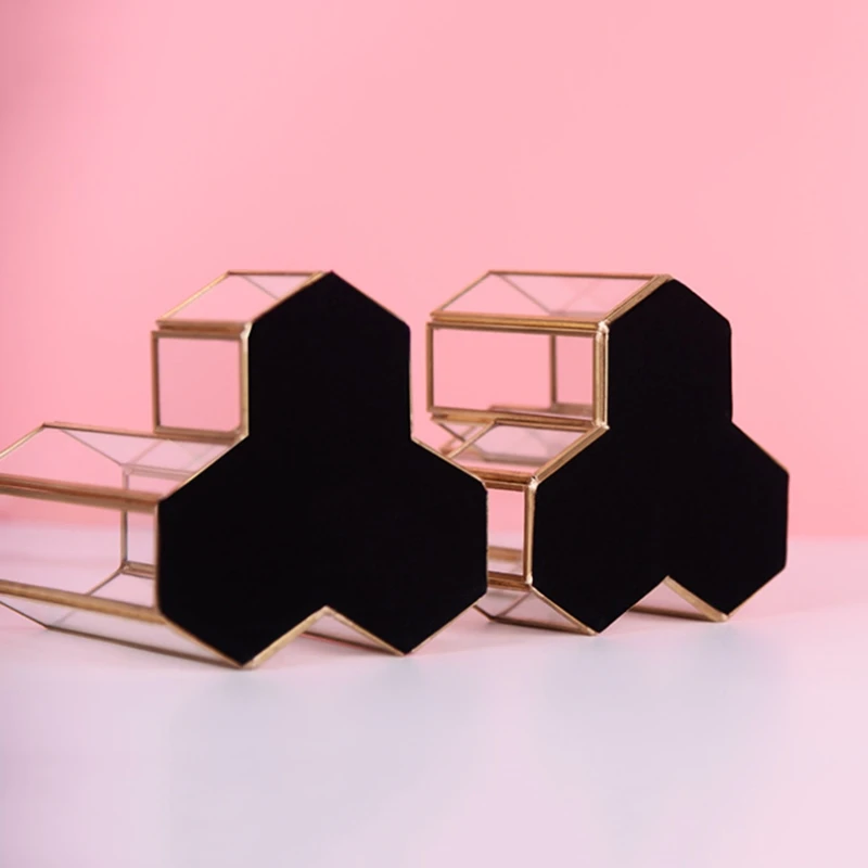 Glass Copper Hexagon Composite Pen Holder Makeup Brush Glass Box Multifunction Desktop Organizer Office Accessories
Glass Copper Hexagon Composite Pen Holder Makeup Brush Glass Box Multifunction Desktop Organizer Office Accessories