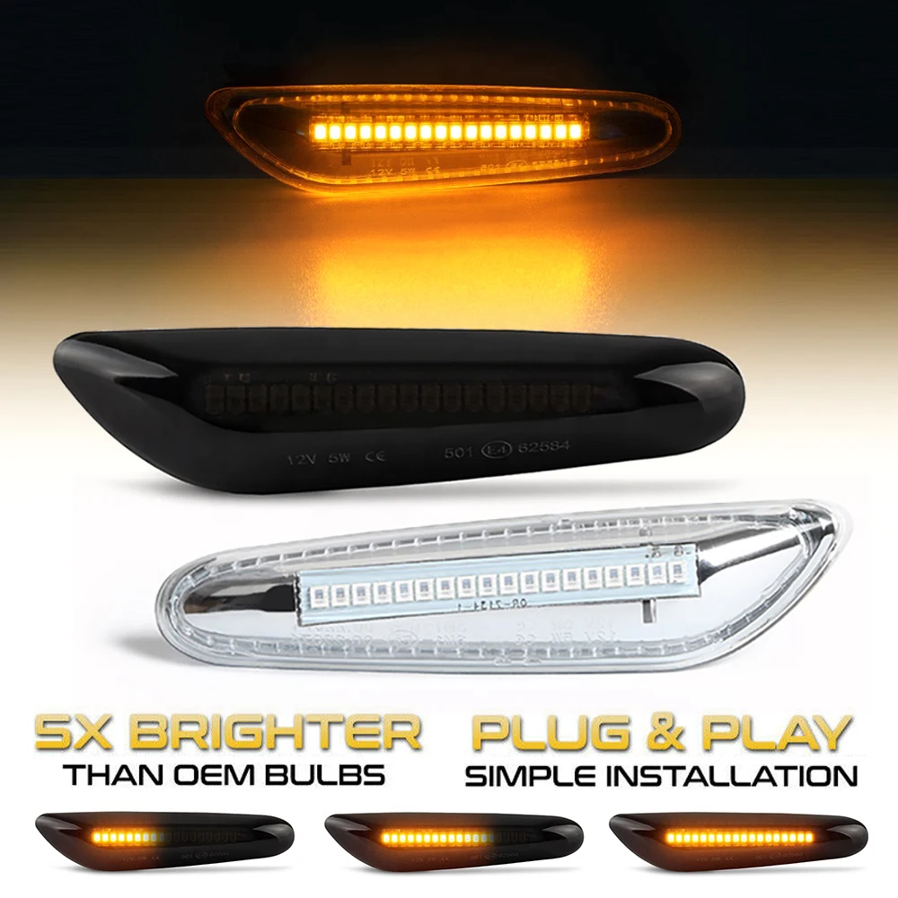 2-Pack Amber Car LED Side Marker Turn Signal Lights Smoke Lens Blinker For BMW E90 E91 E92 E93 E46 E60 E61 E82 E88 X3 83 X1 E84 
2-Pack Amber Car LED Side Marker Turn Signal Lights Smoke Lens Blinker For BMW E90 E91 E92 E93 E46 E60 E61 E82 E88 X3 83 X1 E84