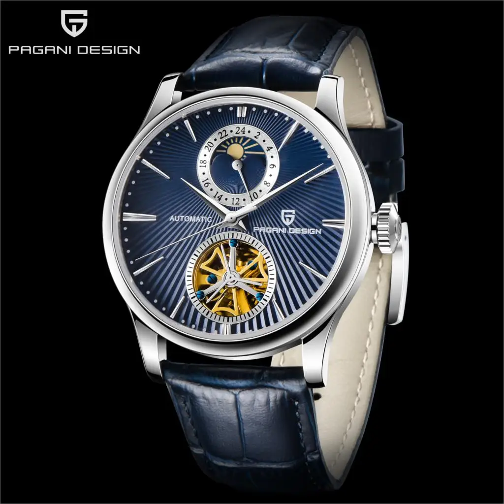 Tourbillon Automatic Watch PAGANI DESIGN Luxury Brand Watch Men Fashion Moon Phase Business Automatic Watch Relogio Masculino
Tourbillon Automatic Watch PAGANI DESIGN Luxury Brand Watch Men Fashion Moon Phase Business Automatic Watch Relogio Masculino