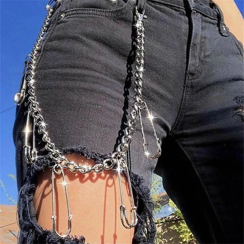 Trendy Geometric Big Pin Tassel Pendant Pants Chain Keychain Cool Girls Popular Jewelry Punk Metal Trousers Key Chain For Women
Trendy Geometric Big Pin Tassel Pendant Pants Chain Keychain Cool Girls Popular Jewelry Punk Metal Trousers Key Chain For Women