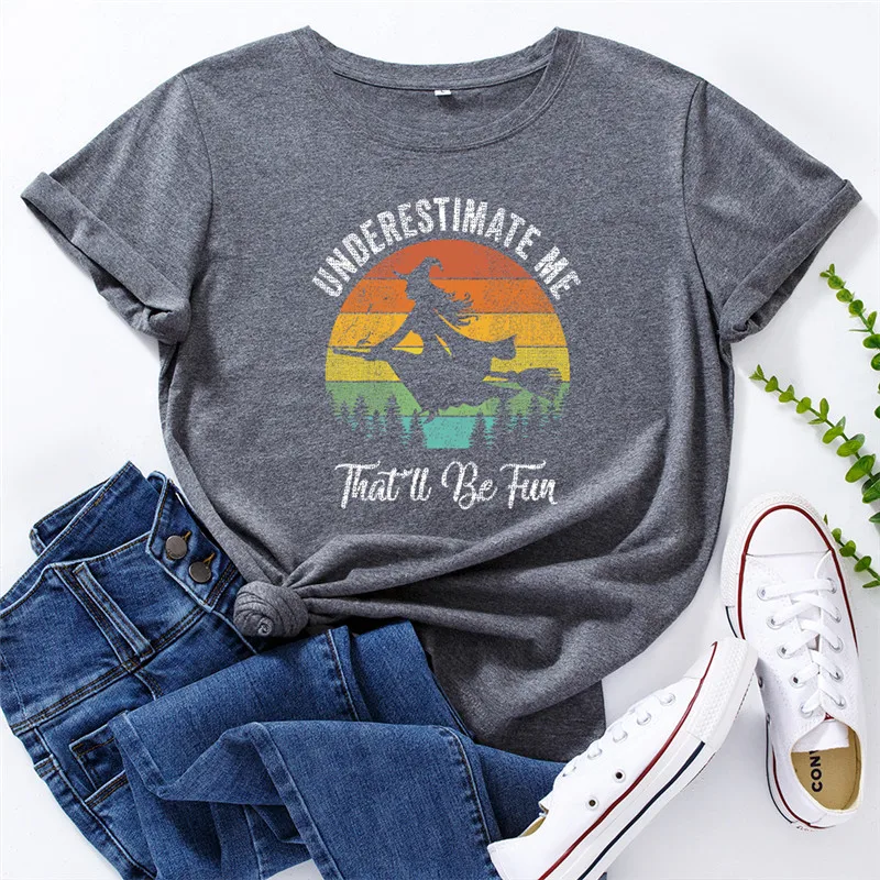 Plus Size Women T-Shirt S-5XL New Witch Printed Shirt 100%Cotton Women Tops O Neck Short Sleeve Tees Summer Mujer Tshirt 
Plus Size Women T-Shirt S-5XL New Witch Printed Shirt 100%Cotton Women Tops O Neck Short Sleeve Tees Summer Mujer Tshirt