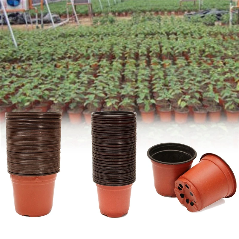 50Pcs/lot Plastic Nursery Pot Flowerpot desktop potted Plant Seedlings Planter Pots Home Tool Contain 2 Sizes
50Pcs/lot Plastic Nursery Pot Flowerpot desktop potted Plant Seedlings Planter Pots Home Tool Contain 2 Sizes
