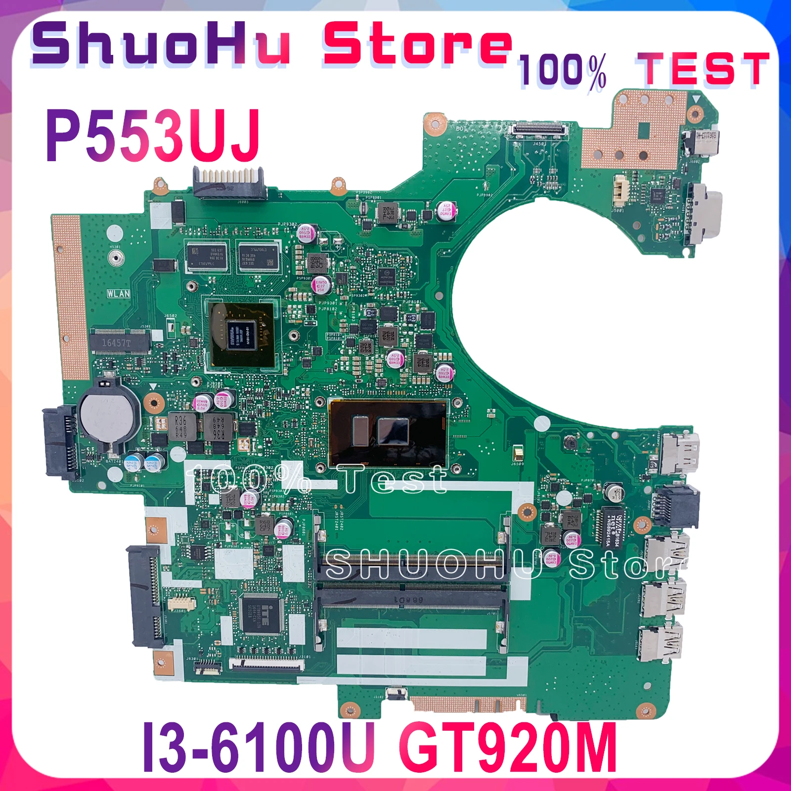 KEFU P553UJ Motherboard For ASUS P553UA P553 P553UJ PRO553J Laptop Motherboard I3-6100U GT920M 100% Work Original Mainboard
KEFU P553UJ Motherboard For ASUS P553UA P553 P553UJ PRO553J Laptop Motherboard I3-6100U GT920M 100% Work Original Mainboard