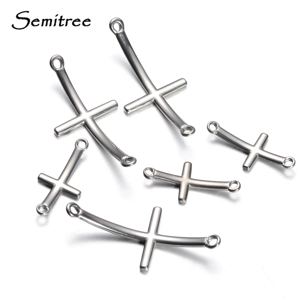 Semitree 5pcs/lot Stainless Steel Cross Bracelet Bangle Connectors Charms Pendant DIY Jewelry Making Handcrafted Supplies
Semitree 5pcs/lot Stainless Steel Cross Bracelet Bangle Connectors Charms Pendant DIY Jewelry Making Handcrafted Supplies