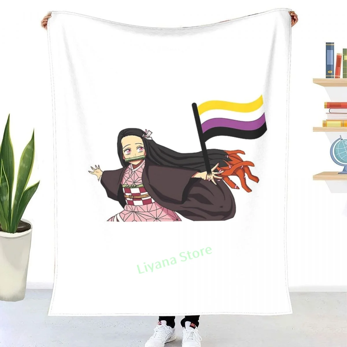 Nezuko Nonbinary Flag -3 Throw Blanket 3D printed sofa bedroom decorative blanket children adult Christmas gift
Nezuko Nonbinary Flag -3 Throw Blanket 3D printed sofa bedroom decorative blanket children adult Christmas gift