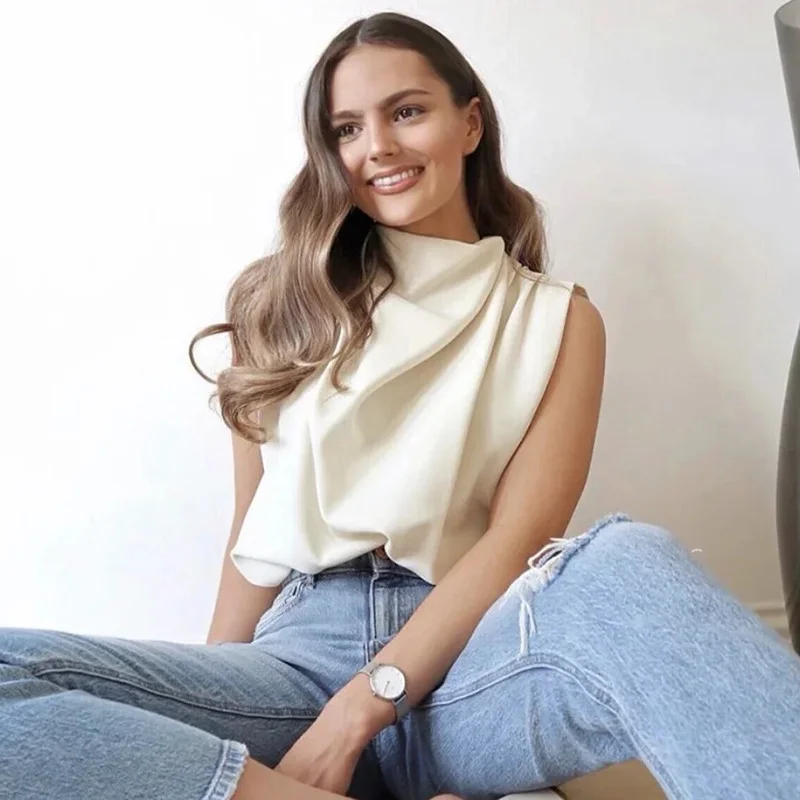 Elegant Vintage Women Stand Collar Soft Shirts 2021 Summer Fashion Ladies Stylish Loose Blouses Casual Female Tops Girls Chic
Elegant Vintage Women Stand Collar Soft Shirts 2021 Summer Fashion Ladies Stylish Loose Blouses Casual Female Tops Girls Chic