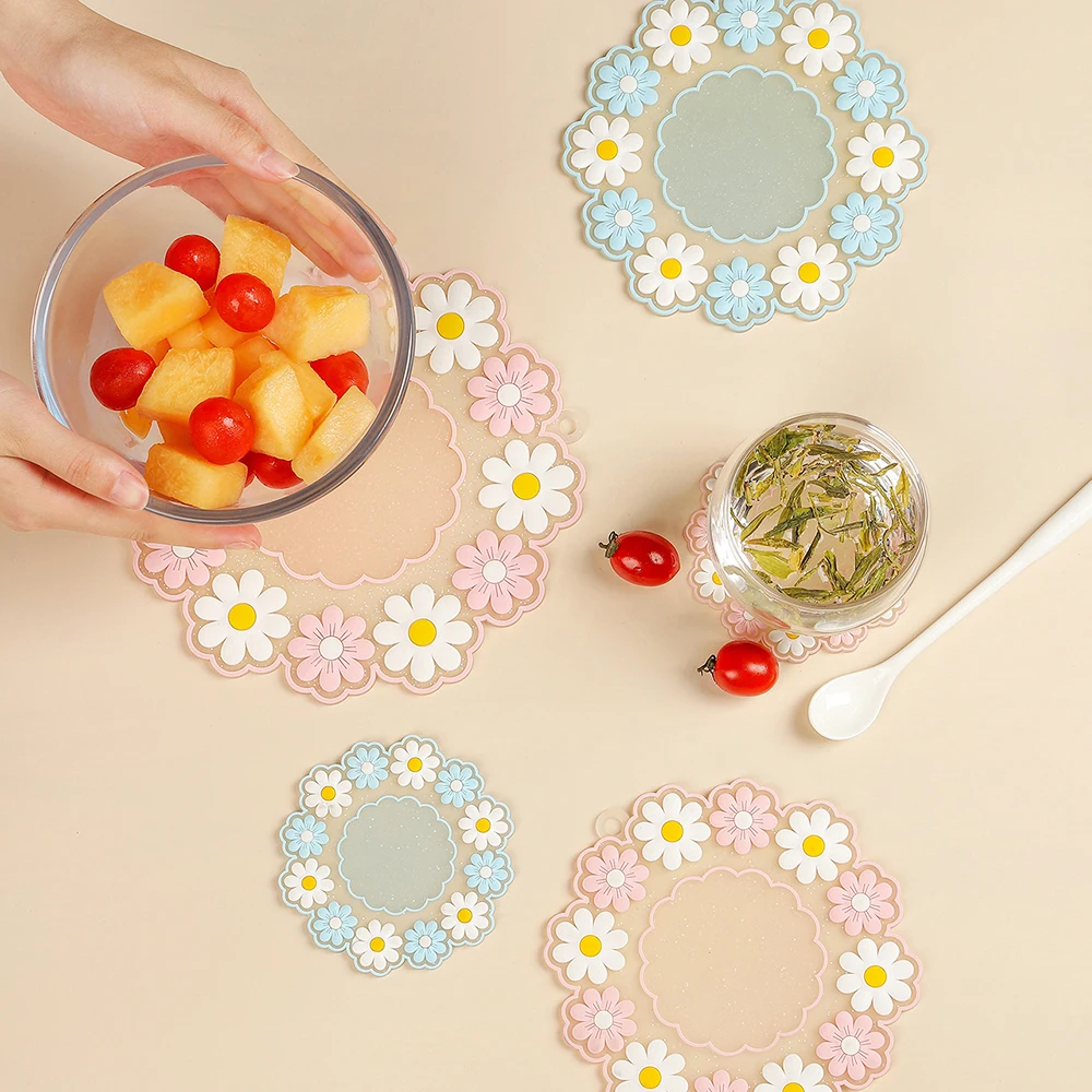 Blossom Cups Mat Daisy Insulation Table Mat Cup Coaster Silicone Place Mat Pot/Bowl Mat For Kitchen Placemats 1PC Non-slip Mat
Blossom Cups Mat Daisy Insulation Table Mat Cup Coaster Silicone Place Mat Pot/Bowl Mat For Kitchen Placemats 1PC Non-slip Mat