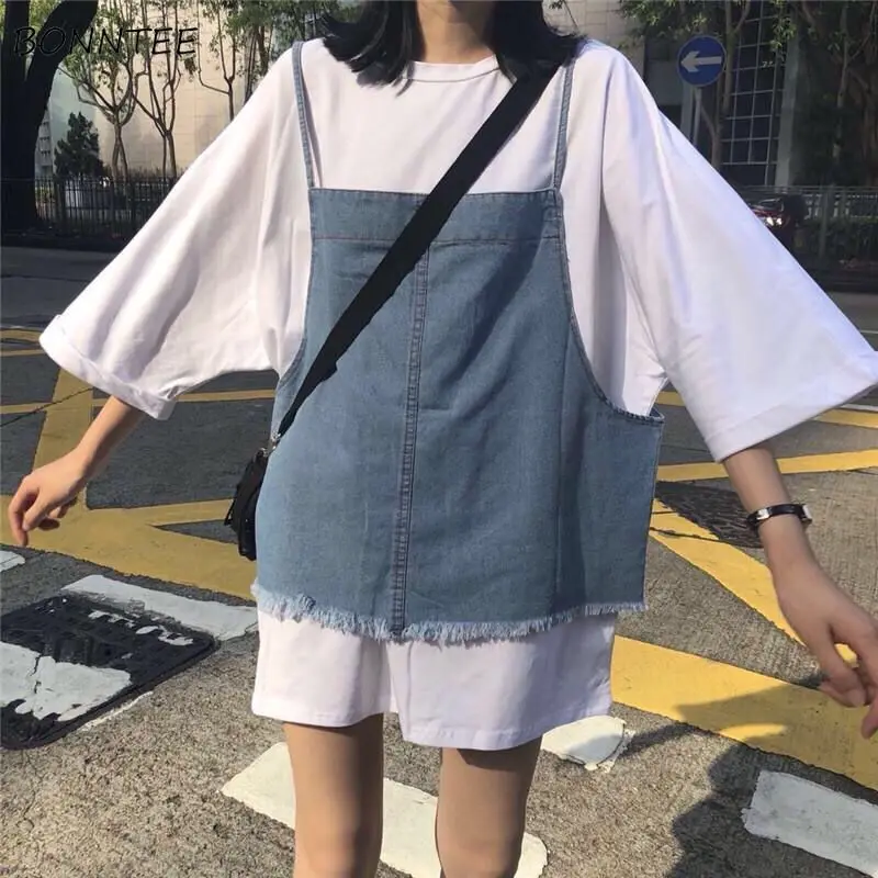Blue Vests Women Summer Fashion Students Tassel Y2k Korean Style Loose Denim Thin Quality Streetwear All-match Clothing Mujer
Blue Vests Women Summer Fashion Students Tassel Y2k Korean Style Loose Denim Thin Quality Streetwear All-match Clothing Mujer