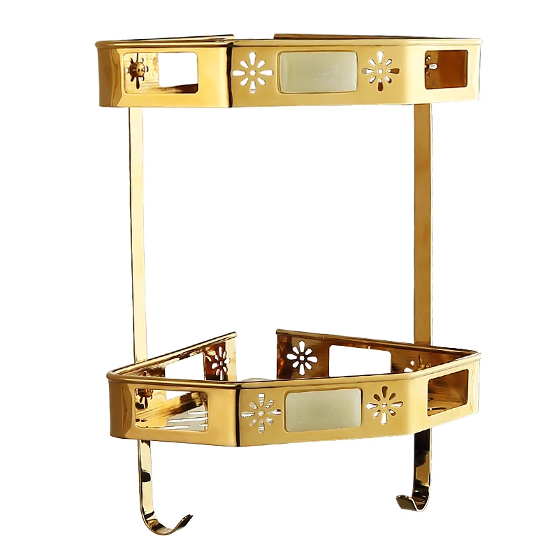 Полка для ванной из латуни, золотого цвета, из натурального нефрита, настенный держатель для душа, 1-2 яруса, угловая полка с крючками, бесплат... 
Полка для ванной из латуни, золотого цвета, из натурального нефрита, настенный держатель для душа, 1-2 яруса, угловая полка с крючками, бесплат...