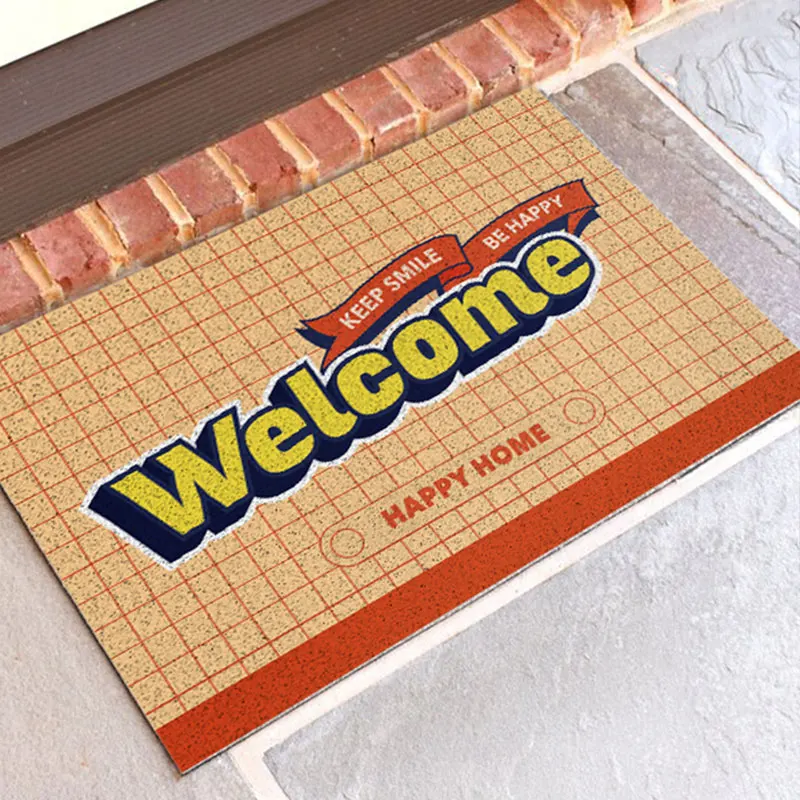 Welcome Home PVC Silk Loop Floor Mat Carpet Non-slip Dustproof Hallway Entrance Livingroom Kitchen Outside Doormat Decort Custom 
Welcome Home PVC Silk Loop Floor Mat Carpet Non-slip Dustproof Hallway Entrance Livingroom Kitchen Outside Doormat Decort Custom