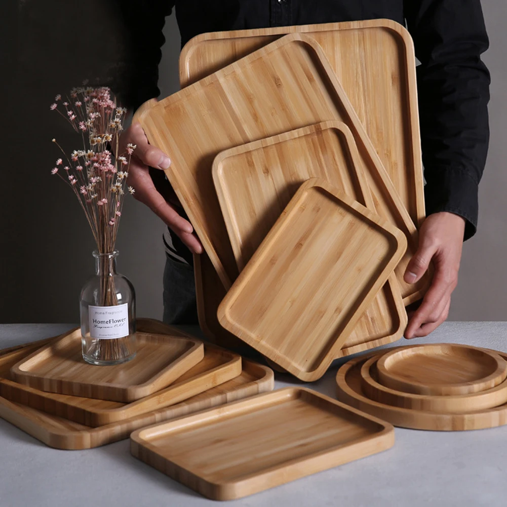 New Wooden Bamboo Serving Tray Tea Cup Saucer Trays Fruit Plate Storage Pallet Plate Decoration Japanese Food Rectangular Plate
New Wooden Bamboo Serving Tray Tea Cup Saucer Trays Fruit Plate Storage Pallet Plate Decoration Japanese Food Rectangular Plate