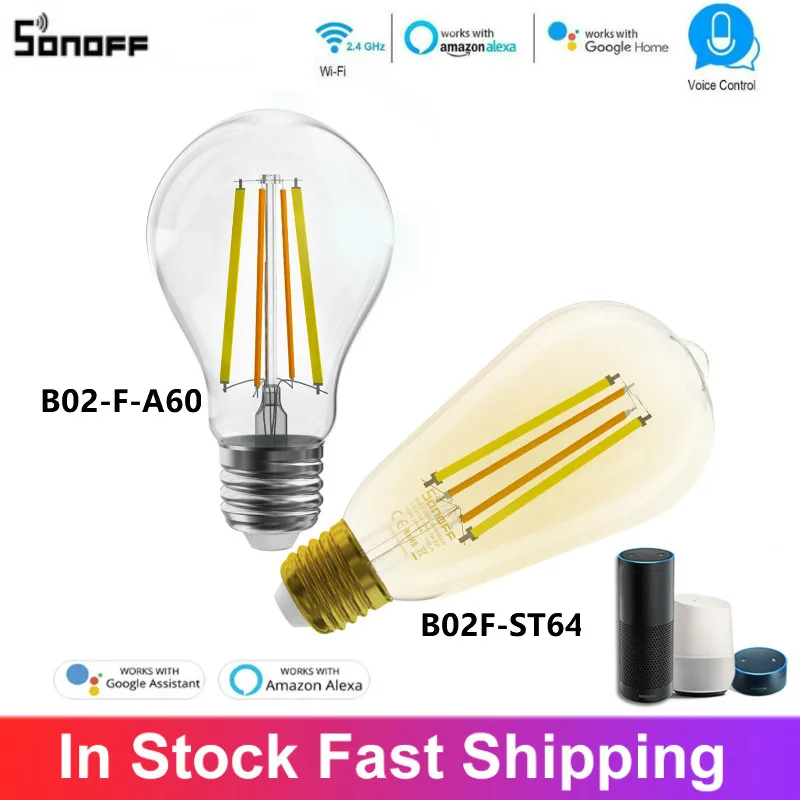 7 Вт E27 SONOFF B02-F умный дом Wi-Fi лампа со светодиодными нитями на цоколе с Alexa Google Home B02-F-ST64/60 Inteligente с регулируемой яркостью светильник лампы
7 Вт E27 SONOFF B02-F умный дом Wi-Fi лампа со светодиодными нитями на цоколе с Alexa Google Home B02-F-ST64/60 Inteligente с регулируемой яркостью светильник лампы