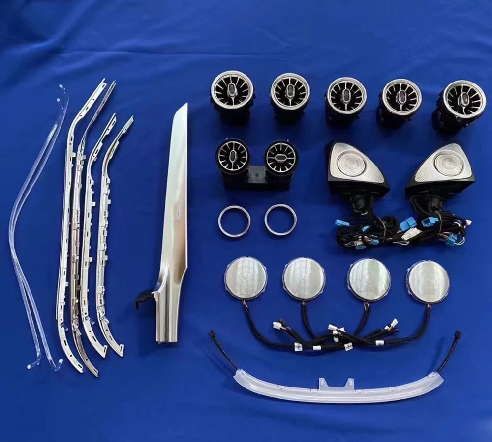 Набор из 64 цветов, турбина окружающего светильник, вращающийся твитер с вентиляционным отверстием для Mercedes benz c/glc class x253 w205 2014-21 
Набор из 64 цветов, турбина окружающего светильник, вращающийся твитер с вентиляционным отверстием для Mercedes benz c/glc class x253 w205 2014-21