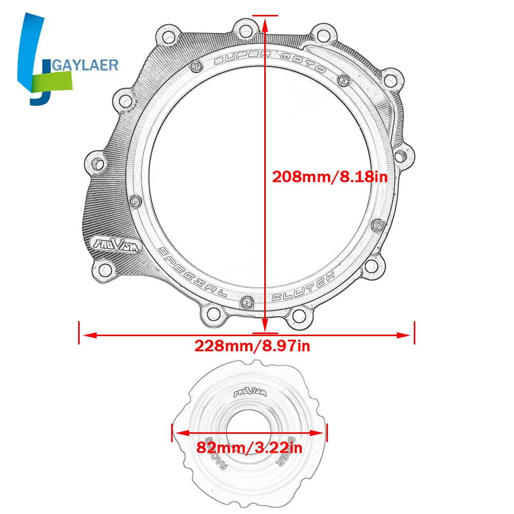 Clear Clutch Cover Spring Retainer Ring Pressure Plate for BMM F900R 2020-2021 F 900 R
Clear Clutch Cover Spring Retainer Ring Pressure Plate for BMM F900R 2020-2021 F 900 R
