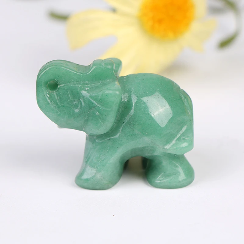 

Счастливый Слон фигурка драгоценный камень натуральный резной зелёный авантюрин нефрит камень чакра камни лечебные фэн-шуй Статуя