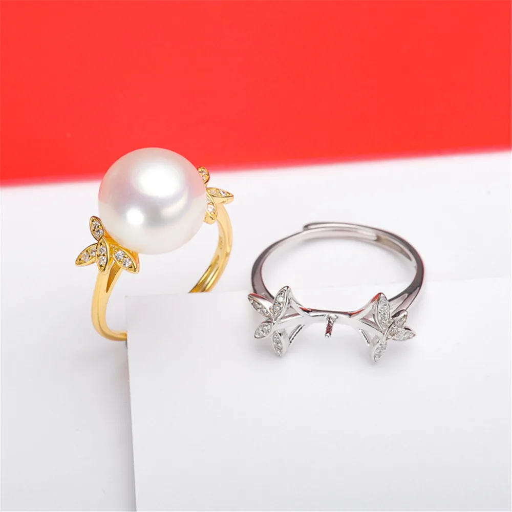 S925 Sterling Silver Adjustable Ring Settings Base Blank Jewelry Findings Fit Half Hole Pearl DIY Women Ring Making Accessories
S925 Sterling Silver Adjustable Ring Settings Base Blank Jewelry Findings Fit Half Hole Pearl DIY Women Ring Making Accessories