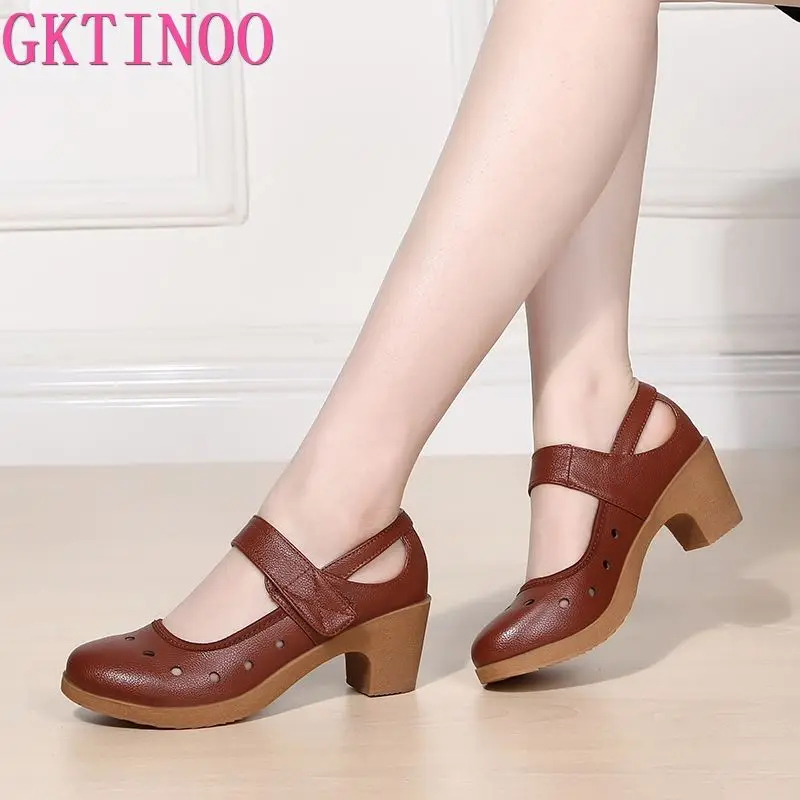 GKTINOO 2022 Cut Out Women Pumps Breathable Women Shoes Hook&Loop Thick High Heels Soft Mary Janes Dancing Shoes Leather
GKTINOO 2022 Cut Out Women Pumps Breathable Women Shoes Hook&Loop Thick High Heels Soft Mary Janes Dancing Shoes Leather
