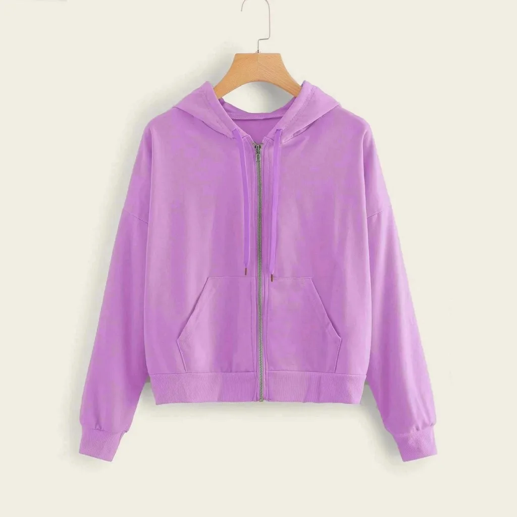 Fashion Women Casual Solid Blouse Long Sleeves Zip Up Pocket Shirt V-neck Hooded Sweatshirt Tops
Fashion Women Casual Solid Blouse Long Sleeves Zip Up Pocket Shirt V-neck Hooded Sweatshirt Tops