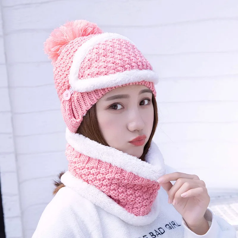 Winter Women Warm Hats Knitted Beanies Hat 2pcs Fashion Ski Cap And Scarf Set for Ladies 6Colors
Winter Women Warm Hats Knitted Beanies Hat 2pcs Fashion Ski Cap And Scarf Set for Ladies 6Colors