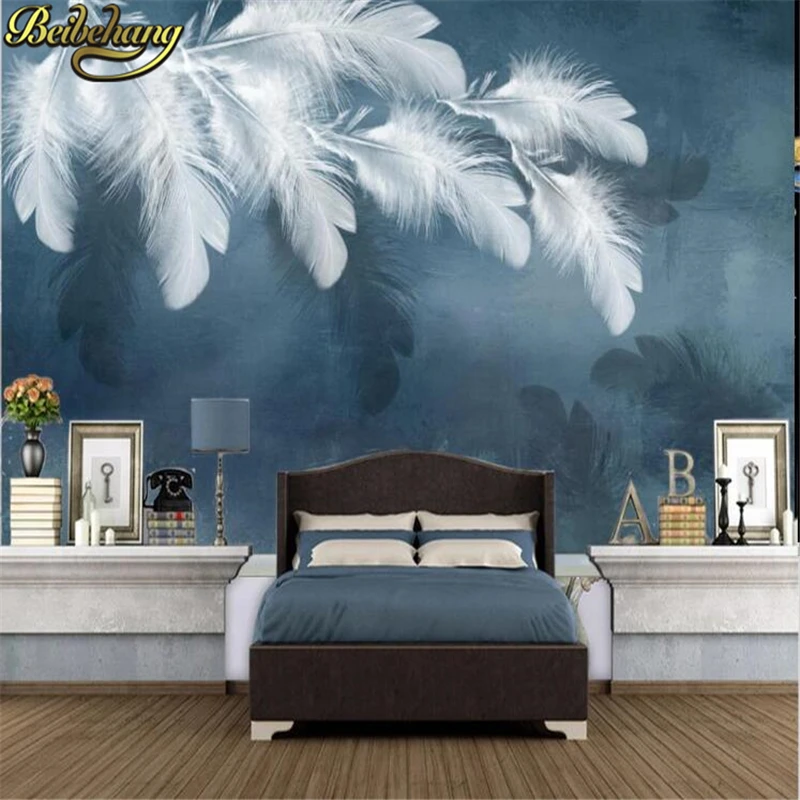 beibehang Custom papel de parede 3d mural wallpaper Nordic white feather Mural Wall Paper Living Room TV Bedroom 3D Fresco Home
beibehang Custom papel de parede 3d mural wallpaper Nordic white feather Mural Wall Paper Living Room TV Bedroom 3D Fresco Home
