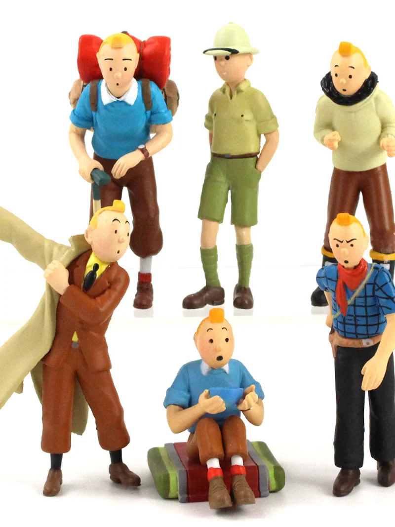 6-9cm 6pcs/lot The Adventures of Tintin Action Figures Cartoon Movie Explorers Tin Tin Figurine PVC Collectible Model Toy
6-9cm 6pcs/lot The Adventures of Tintin Action Figures Cartoon Movie Explorers Tin Tin Figurine PVC Collectible Model Toy
