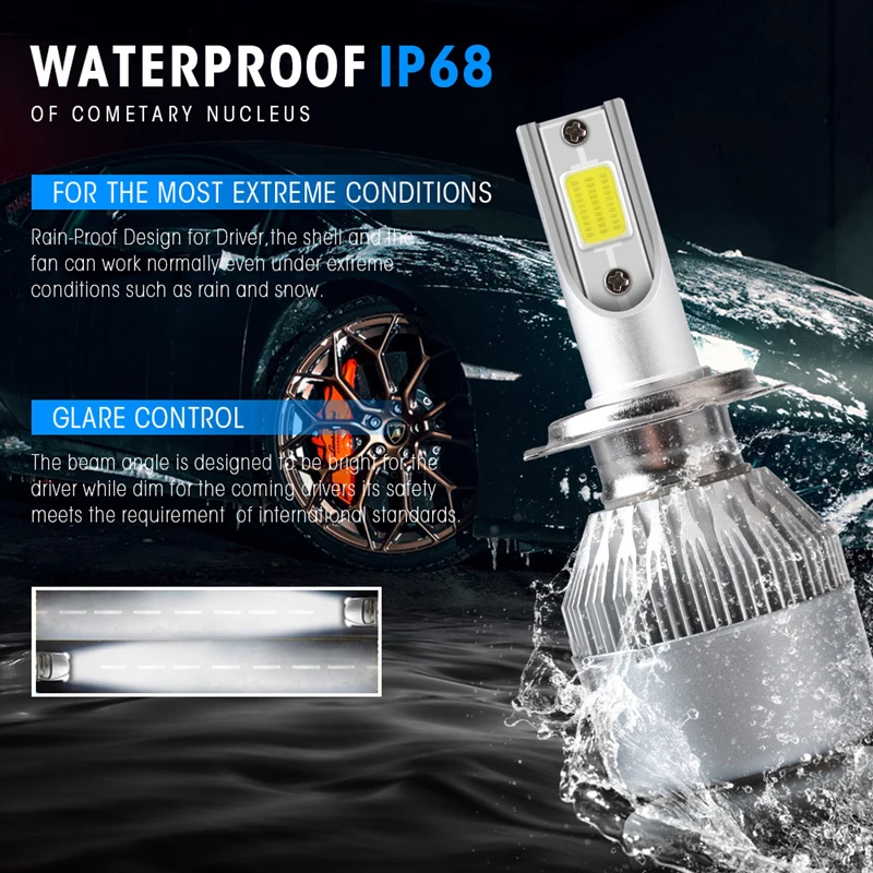 C6 H1 H3 Led Headlight Bulbs H7 LED Car Lights H4 880 H11 HB3 9005 HB4 9006 H13 6000K 72W 12V 7200LM Auto Headlamps
C6 H1 H3 Led Headlight Bulbs H7 LED Car Lights H4 880 H11 HB3 9005 HB4 9006 H13 6000K 72W 12V 7200LM Auto Headlamps