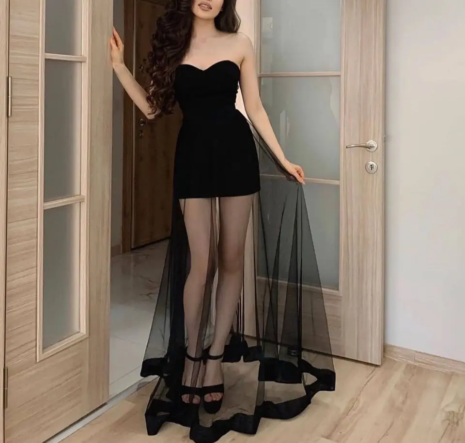 Vintage Long Black Sweetheart Satin Evening Dresses Sleeveless Maxi Tulle Skirt Zipper Back Formal Party Gowns for Women
Vintage Long Black Sweetheart Satin Evening Dresses Sleeveless Maxi Tulle Skirt Zipper Back Formal Party Gowns for Women