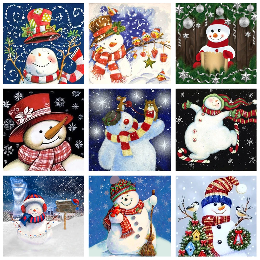RAILONCH DIY 5D Full Square/Round Diamond Painting Snowman Cross Stitch Cartoon Handmade Christmas Decorations For Home
RAILONCH DIY 5D Full Square/Round Diamond Painting Snowman Cross Stitch Cartoon Handmade Christmas Decorations For Home