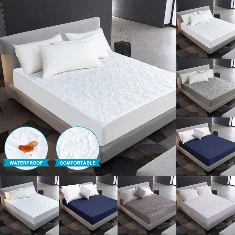 1PC Solid Color Quilted Embossed Waterproof Mattress Protector Fitted Sheet Style Cover For Mattress Thick Soft Pad For Bed
1PC Solid Color Quilted Embossed Waterproof Mattress Protector Fitted Sheet Style Cover For Mattress Thick Soft Pad For Bed