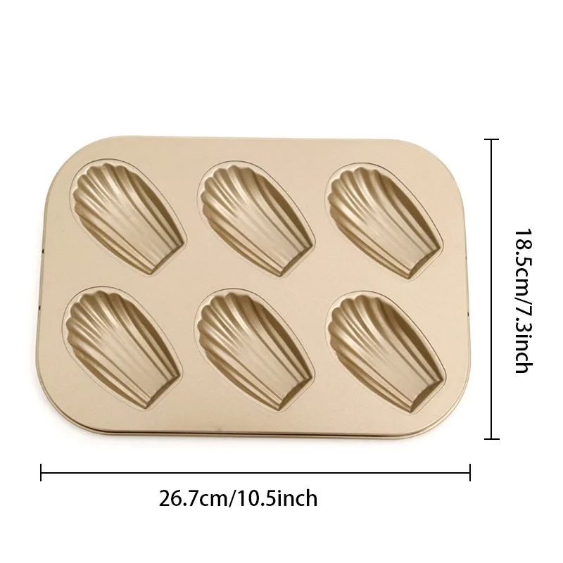 Roestvrij Staal Cakevorm Muffin 6-Cavity Madeleines Taart Bakken Pannen Lade Shell Vormige Schimmel Anti-aanbak
Roestvrij Staal Cakevorm Muffin 6-Cavity Madeleines Taart Bakken Pannen Lade Shell Vormige Schimmel Anti-aanbak