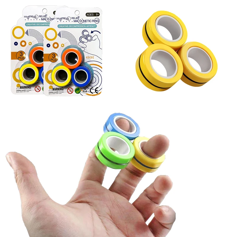Funny Anti-Stress Magnetic Rings Fidget toys Magic Props Bracelet Stress Unzip Decompression Relief Adult for kid Child Ring Toy
Funny Anti-Stress Magnetic Rings Fidget toys Magic Props Bracelet Stress Unzip Decompression Relief Adult for kid Child Ring Toy