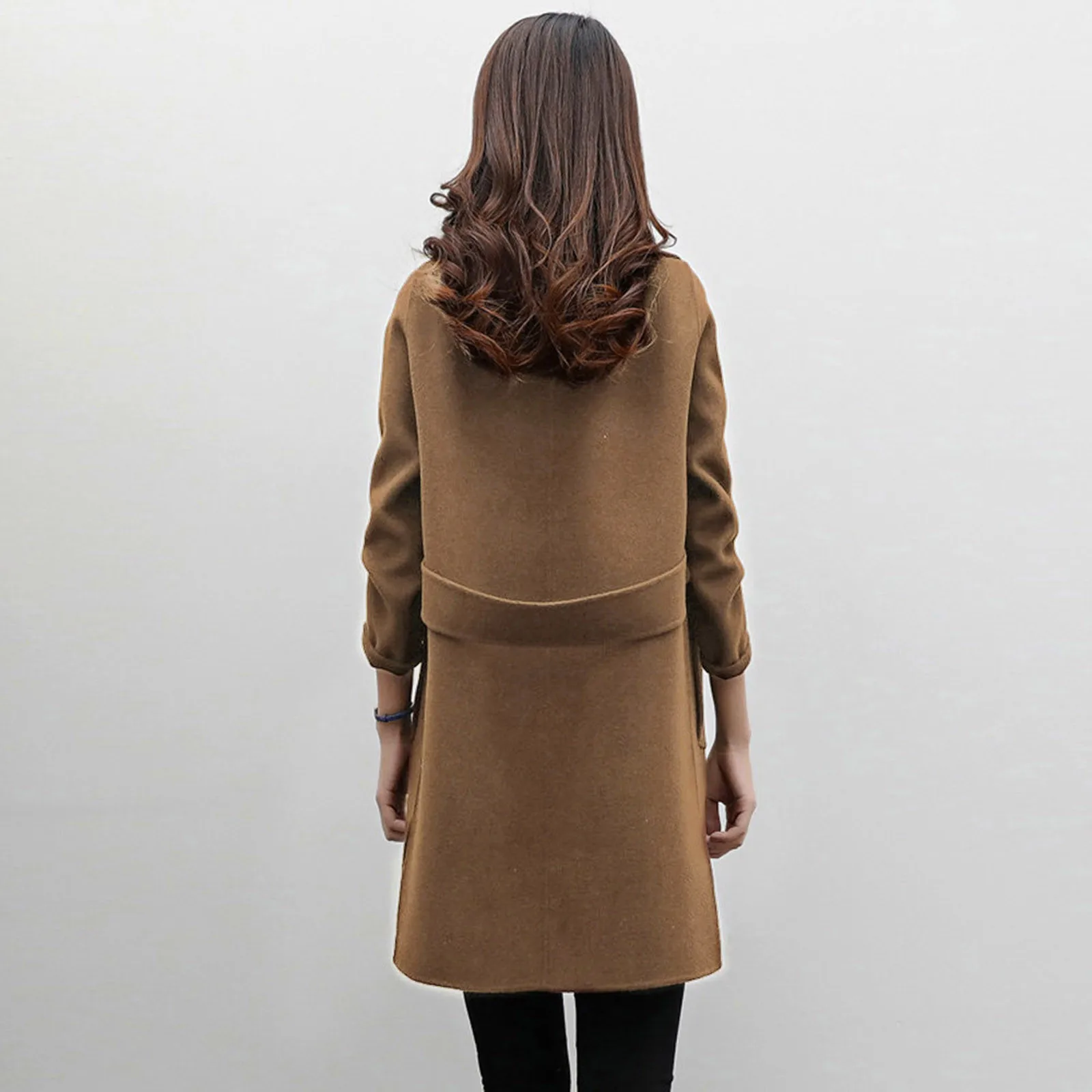 Fashion Womens Wool Coat Blend Autumn Winter Jacket Casual Loose Solid Outwear Cardigan Slim mid-length Female Coat Overcoat #40
Fashion Womens Wool Coat Blend Autumn Winter Jacket Casual Loose Solid Outwear Cardigan Slim mid-length Female Coat Overcoat #40